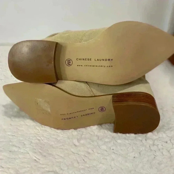 Chinese Laundy Winner Dusty Beige Suede
Pointed Toe Slouch Boots Size 8 - Picture 8 of 12